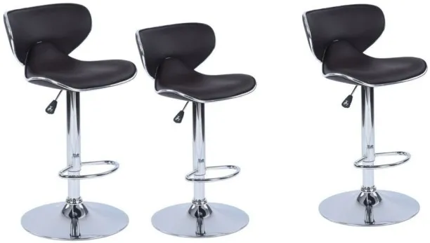Furnishful Comfortable Barstools Butterfly Back Bar Chair High Stool Modern high Chair 360°Swivel L…