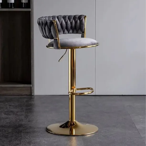 Designer Concepts Novah Barstool-Grey Metal Bar Stool