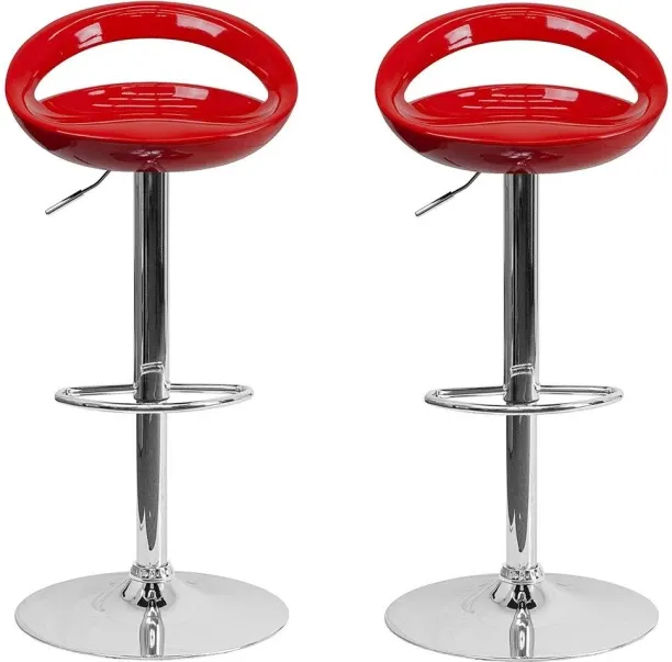 Werdafurn Bar Stools / Kitchen Counter Breakfast Chairs - Set of Two Glass Bar Stool