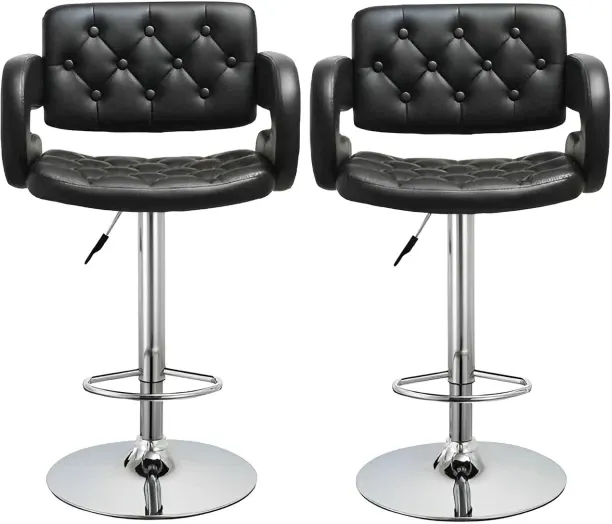 SMTE GB Royal Luxury Leather Bar Stool