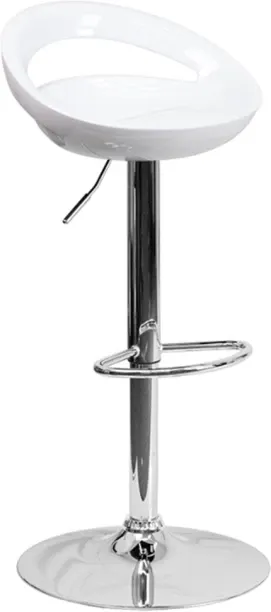 Designer Concepts Camila Bar Stool -White Metal Bar Stool
