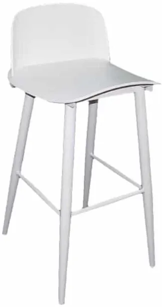 VIVIDITTO Bar Chair With Metal Legs Plastic Bar Stool