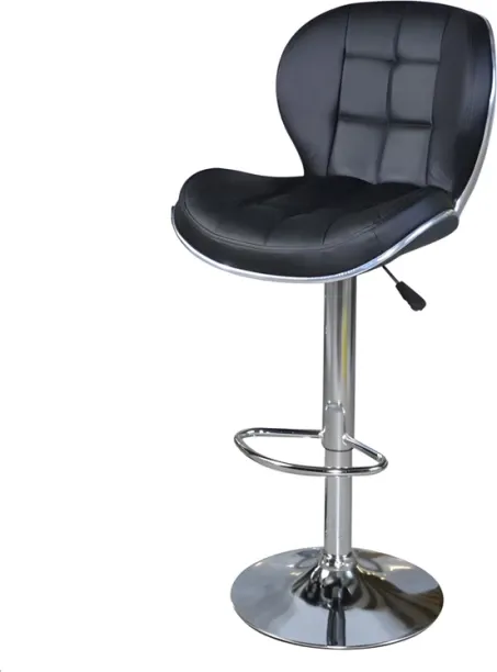 Generic 610-Black Leather Bar Stool