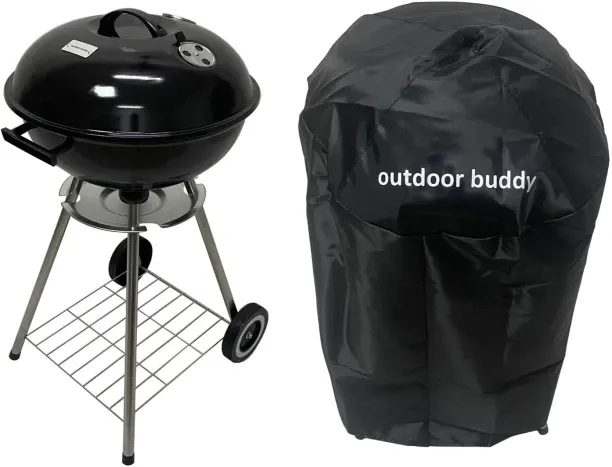Outdoor Buddy BlazeBuddy-Pro Charcoal Kettle Braai & PVC Cover – 46cm Charcoal Braai