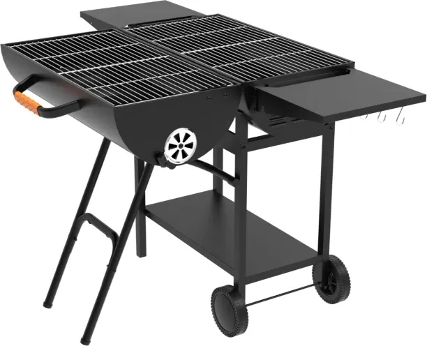 Outdoor Buddy Double-Barrel Braai Pro (Black) - Charcoal Braai