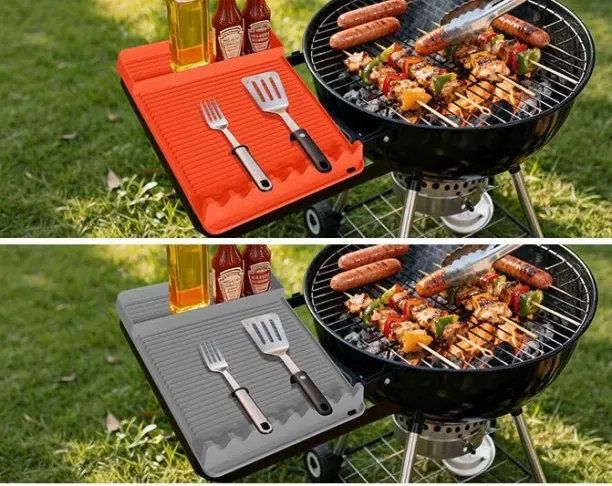 Fariedl Silicone Grill Mat，Compatible with Blackstone, BBQ Griddle Tools Mat with Drip Pad, Spatula…