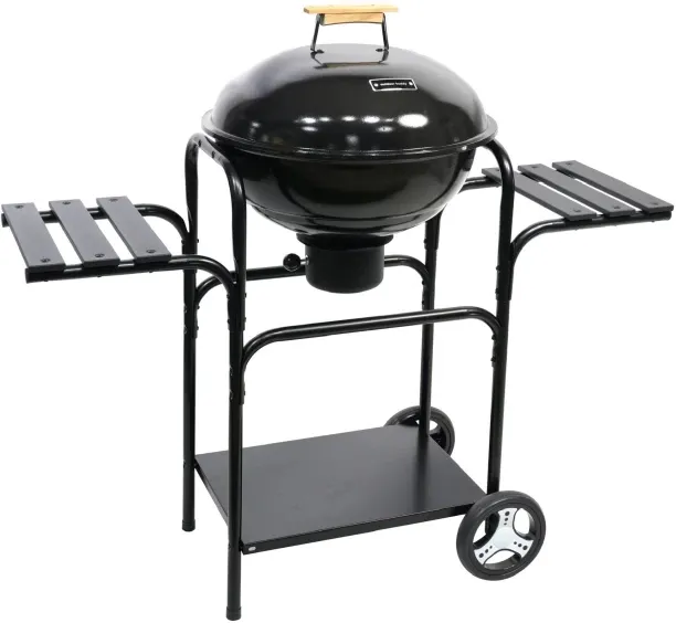 Outdoor Buddy MagMaster – 46cm Trolley Charcoal Kettle Braai – Fixed Side Shelves, Ash Catcher & Ma…