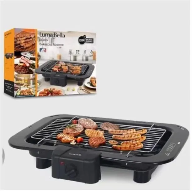 LumaBella Smokeless Electric Indoor Barbeque Braai Electric Griddle Grill