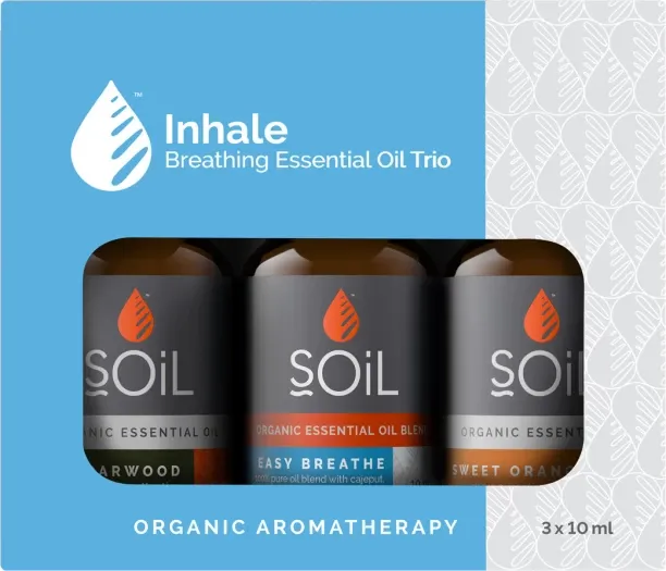 SOiL Inhale Essential Oil Trio Box