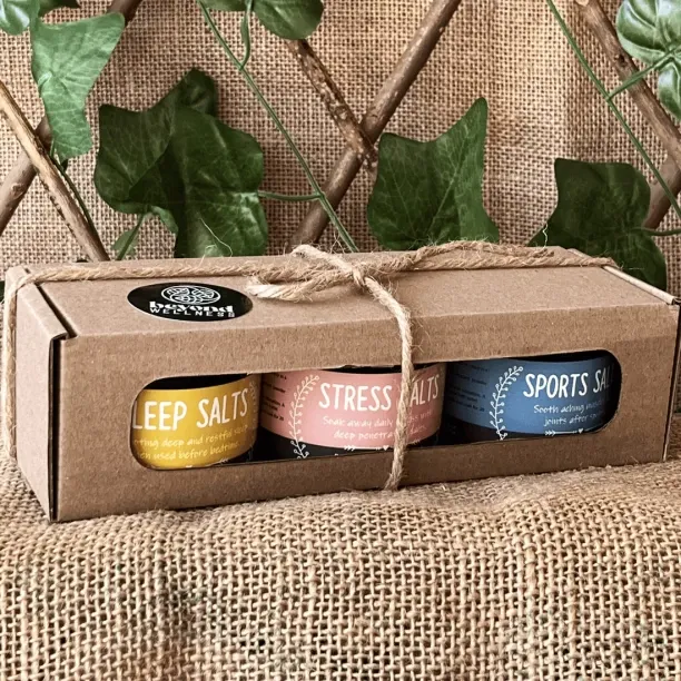 Wellness Bath Salt Three Tubs Healing Salts Gift Box