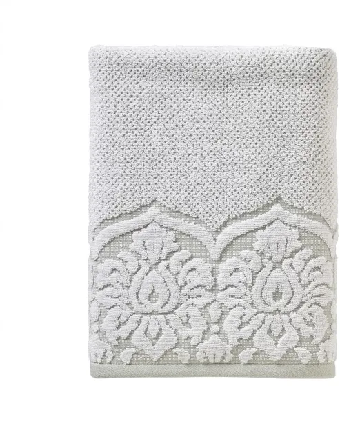 Pofufusm (28 cm x 38 cm) Birdseye Damask Bath Towel, Seaglass Microfiber Bath Sheet Towel