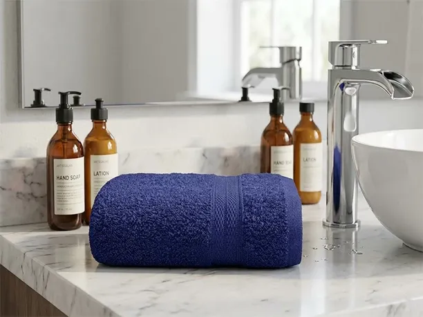 Bunty's Plush (50 cm x 90 cm) 450GSM Hand Towels - 01 Piece Pack - Estate Blue Cotton Hand Towel