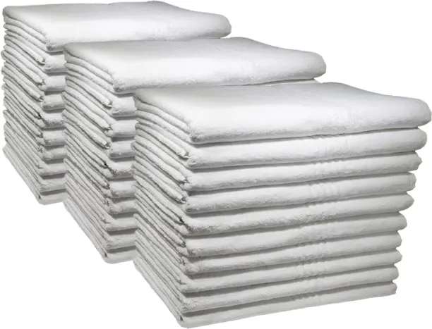 Bunty's Hotel Collection (70 cm x 130 cm) 600GSM Bath Towels - 3 Colours - 30 Pc Pack - Optical Whi…