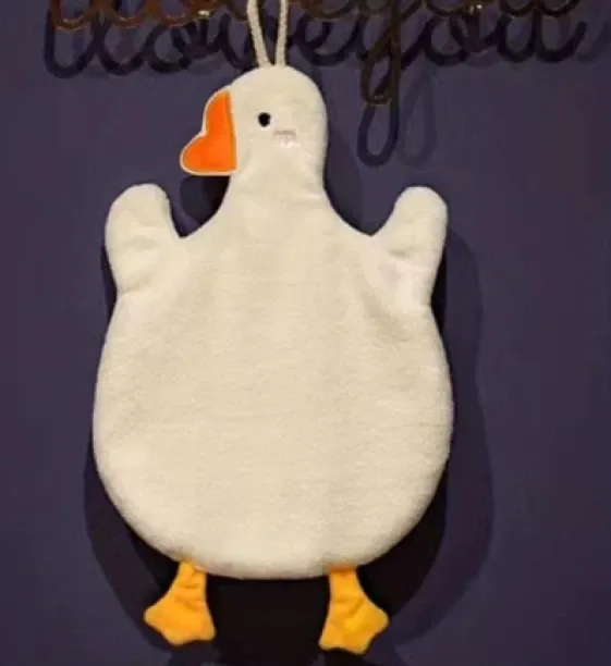 XINhui (1 cm x 1 cm) Big goose hand towel that can be hung without odor, children's cartoon drool t…