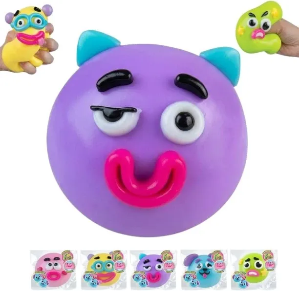 Moucles Smushers Sensory with Interchangeable Faces, Funny Curiosities Smushers Dog Face Swap Squis…