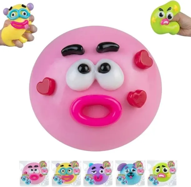 Moucles Smushers Sensory with Interchangeable Faces, Funny Curiosities Smushers Dog Face Swap Squis…