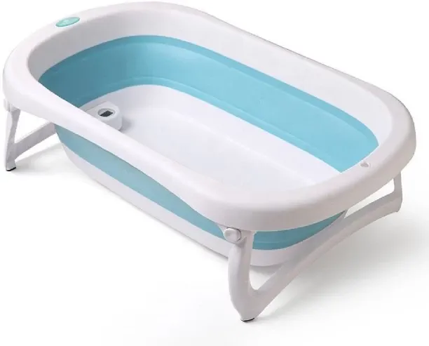 Ashcomonline Baby Bath Tub with Baby Cushion and Temperature Sensor.