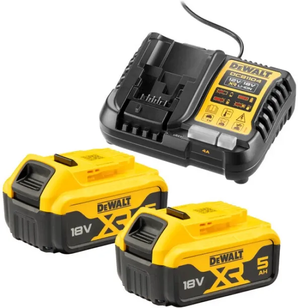 DEWALT 18V XR � 2 X 5.0Ah + 4A Multi-Voltage Charger Lithium-ion  Battery