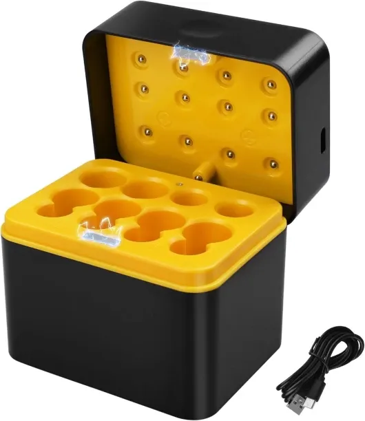 Milky Way Battery Charger AA AAA Lithium HyperCharge 1.5 A Battery Charger with Detachable Cable