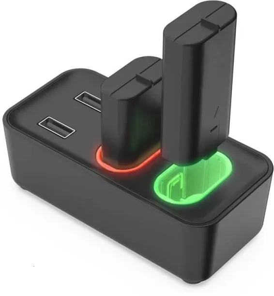 DW Charger For X-Series S/X and X-One S/X With 2 Rechargeable Batteries 2 A Gaming Charger with Det…