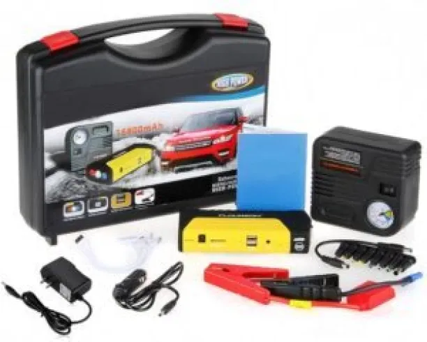 Ashcomonline Multi-Functional Car Jump Starter with Air Compressor pump Battery Jumper Kit
