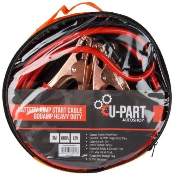 U-Part Autoshop Jumper Cable Heavy Duty - 600Amp Battery Jumper Cable