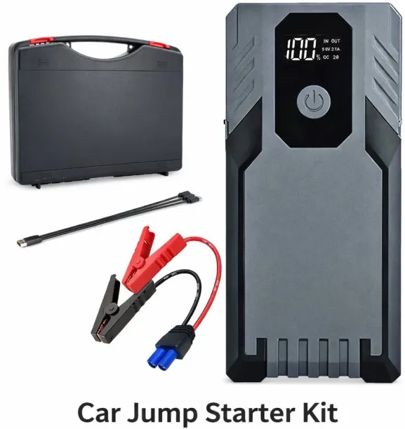 NewFindz K53 Portable Car Battery Booster 12V Emergency Starter with LED Display & Case Portable Ju…