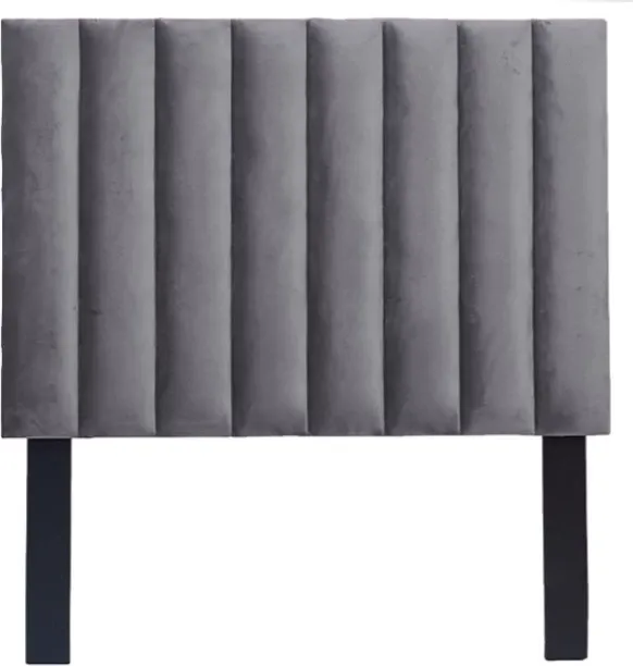 Designer Concepts Diagonal Panel Headboards Dafina Three Quarter Grey Bed Frame