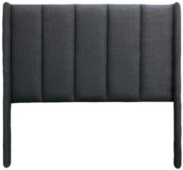 COMPLETE LIVING FURNITURE Ava Charcoal Grey Fabric Headboard Double Bed