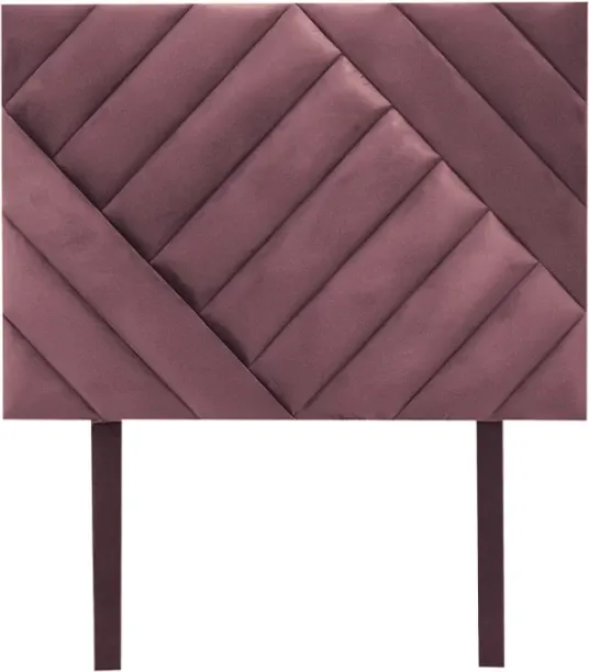 Designer Concepts Diagonal Panel Headboards Bennu Three Quarter Pink Bed Frame