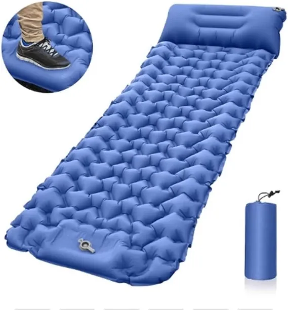 Generic Inflatable Sleeping Pad for Camping Generic Inflatable Sleeping Pad 5 cm Double Fiber Mattr…