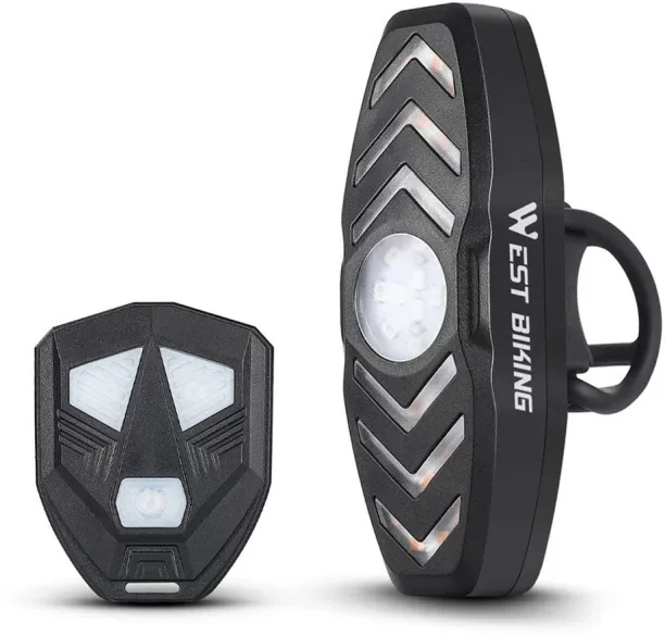 Huanix (Black)MTB Bike Rear Light Turn Signals Remote Control Bicycle Direction Indicator LED USB R…