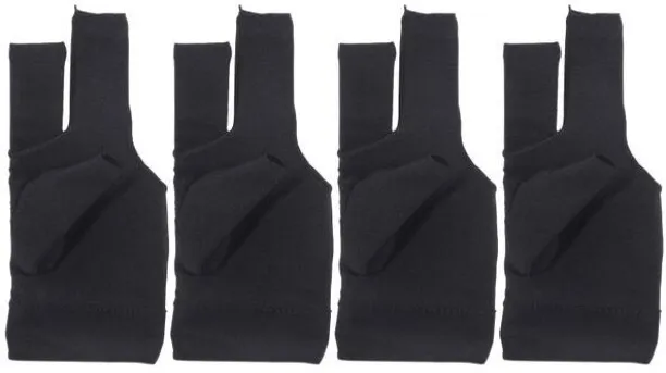NANSHI 4 Pieces Unisex Snooker Billiard Cue Glove Left Right Hand Cue Chalk