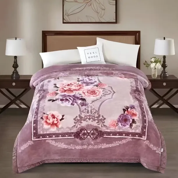 SMTE (200 cm x 230 cm) Super Soft Winter Blanket 2Ply (Mink Blanket)