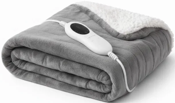 Transfigure (160 cm x 130 cm) Soft Plain Flannel Electric Blanket (Electric Blanket)