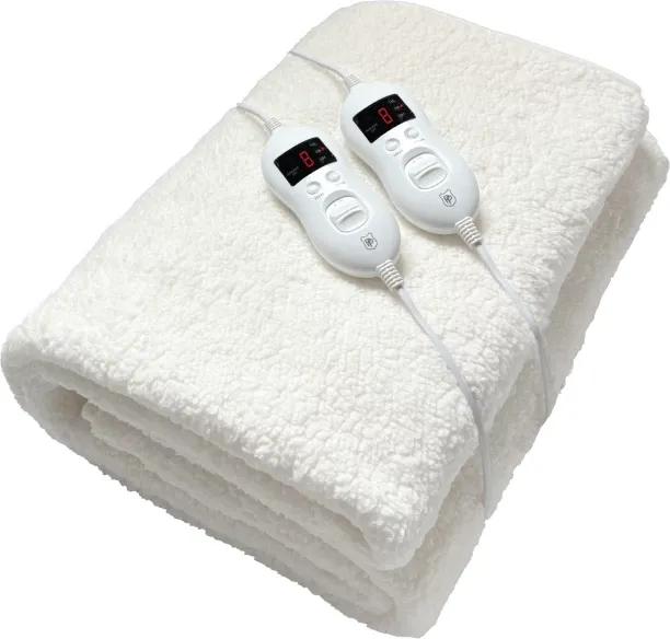Pure Pleasure (137 cm x 188 cm) Double Sherpa Fleece Fitted (Electric Blanket)