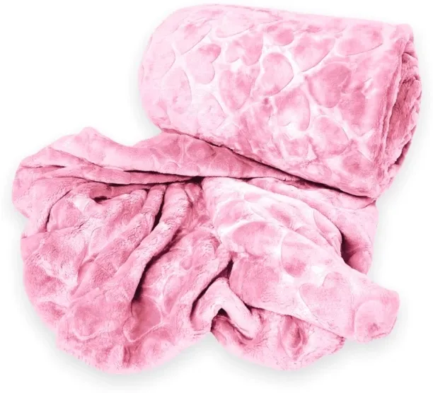 generic (150 cm x 180 cm) Fleece Blanket 180x150cm - Warm Winter Throw - Pink (Fleece Blanket)