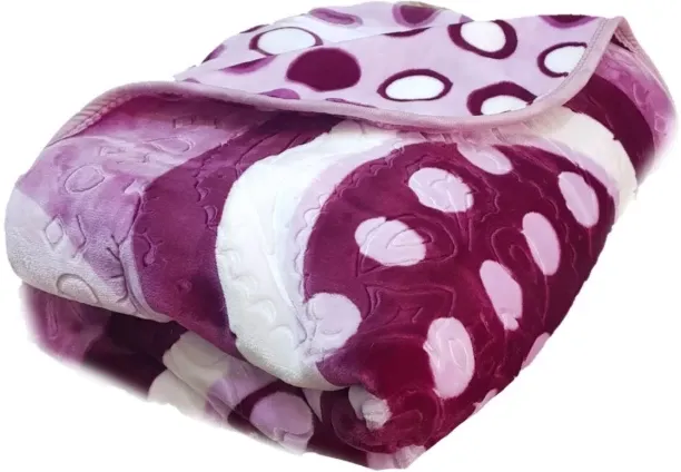 SMTE (200 cm x 220 cm) Primium Elite Luxury Winter Blanket - Violet (Fleece Blanket)