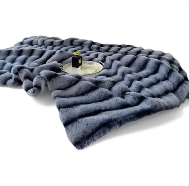 Saviola (200 cm x 230 cm) Luxury Faux Fur Rabbit Sherpa Fleece Blanket – Queen Size 200x230cm (Sher…