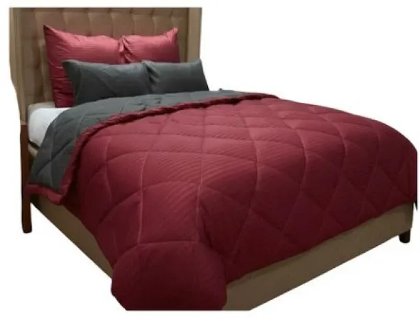 SMTE (20 cm x 20 cm) 5-Piece Reversible Diamond-Stitched Comforter Set (Comforter)