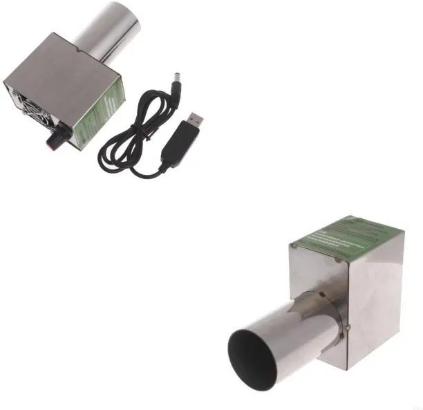Max BBQ Fan PWM Blower 12x3.8cm 5V 2A Large Air USB Powered Fan compatible Cooking Leaf Blower