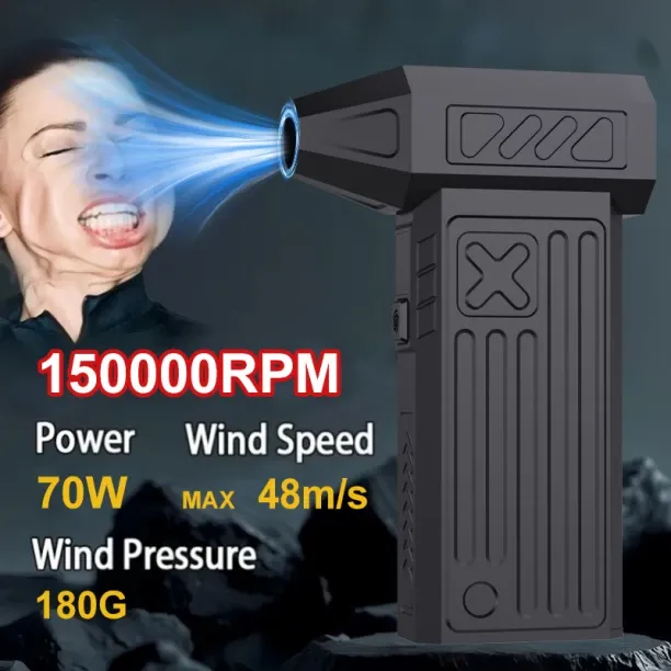 Max (T7)150000RPM Turbofan High Power Jet Fan Brushless Motor Variable Speed Dust Blower Cleaning T…