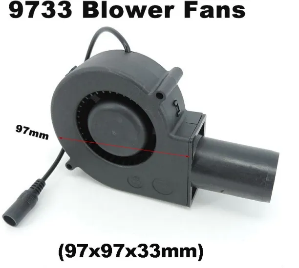Max (9733)BBQ Fan Small blower Blast Engine with Air Collecting Adjustable Speed Cooking Tool US/EU…
