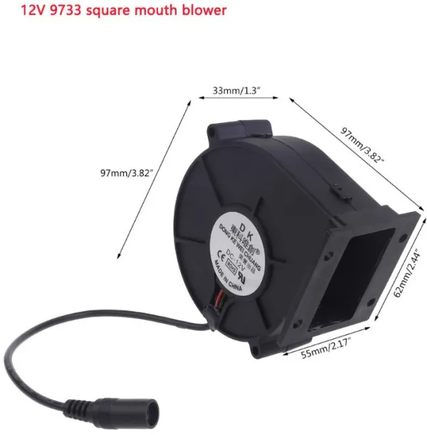 Max (8)BBQ Air Blower Portable BBQ Fan Air Blower Handheld Barbecue Fan US/EU Plug Leaf Blower