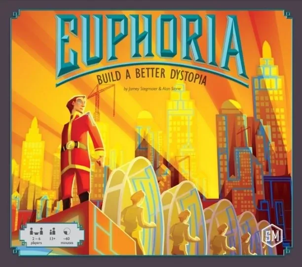 Stonemaier Games Euphoria: Build a Better Dystopia Money & Assets Games Board Game