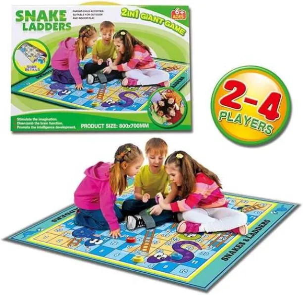 General 2-in-1 Giant Snake and Ladders Floor Game Educational Board Games Board Game