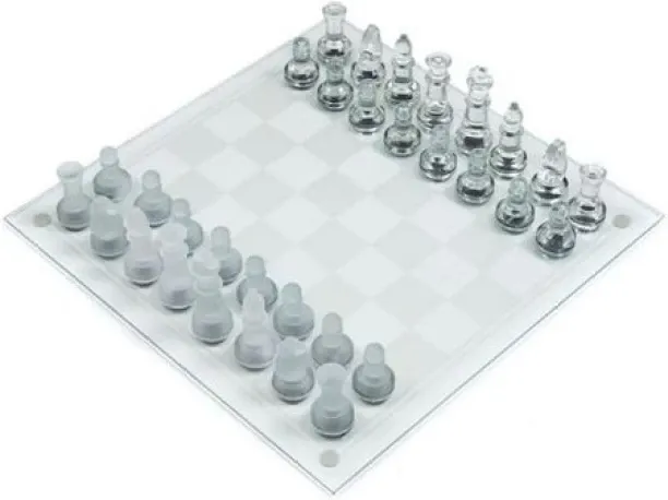fancystuff Glass Chess Set 5 cm Chess Board