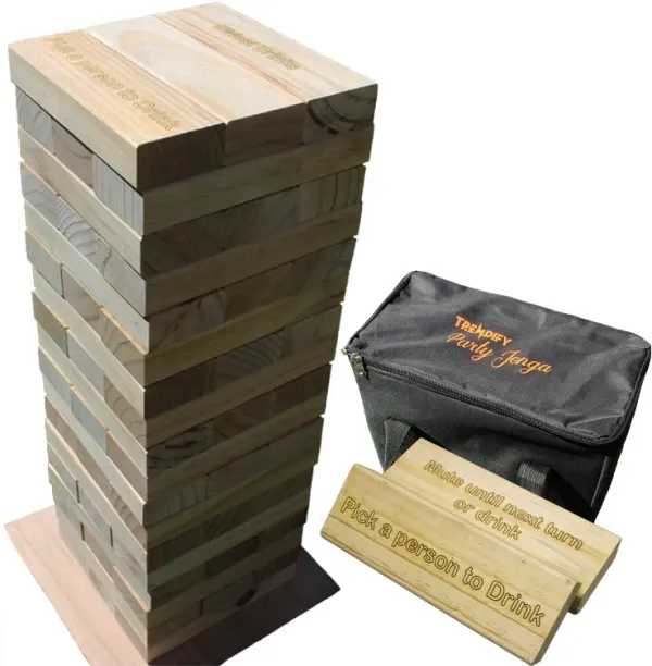 Trendify Giant Party Stacking-Like Building Blocks with Bag Party & Fun Games Board Game