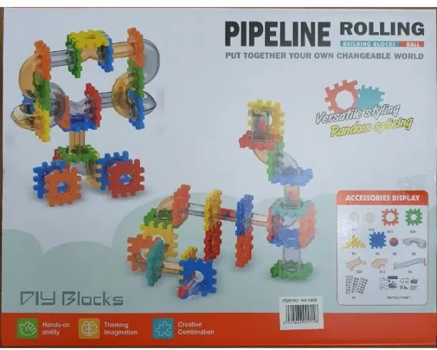 Pipeline Rolling Building Blocks - Ball Parallel Import Educational Board Games Board Game