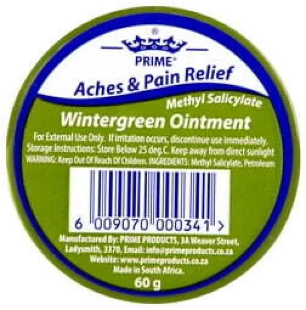 Prime Wintergreen Balm Jar Body Pain Relief For Adults, Kids